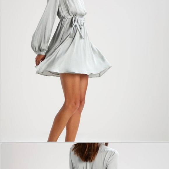 Bardot Wrap Dress - Sea Foam - Picture 3 of 10